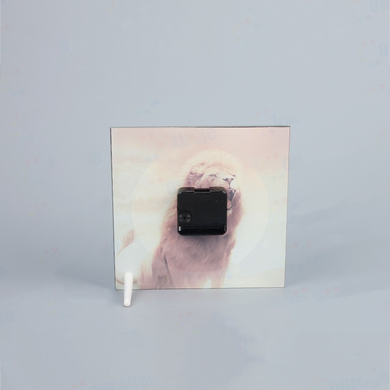 CHINESE WAREHOUSE Sublimation Blank Glass Clock House Decoration