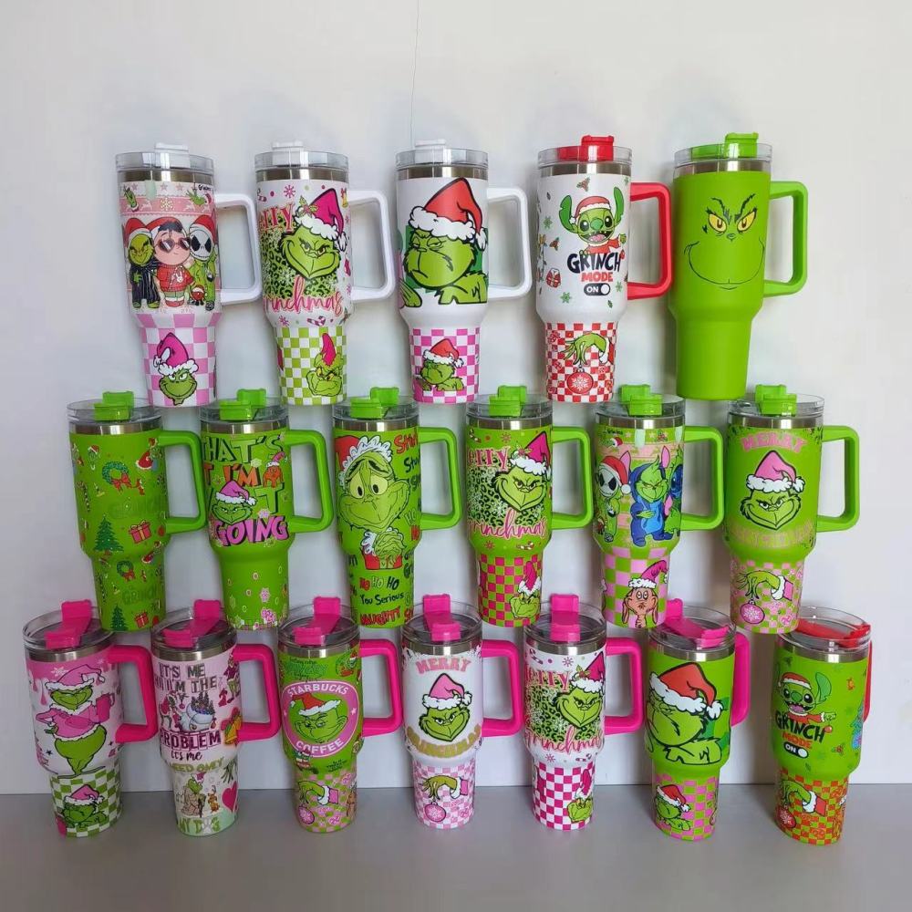 CHINESE WAREHOUSE 40oz Grinch Tumbler Mixed Design