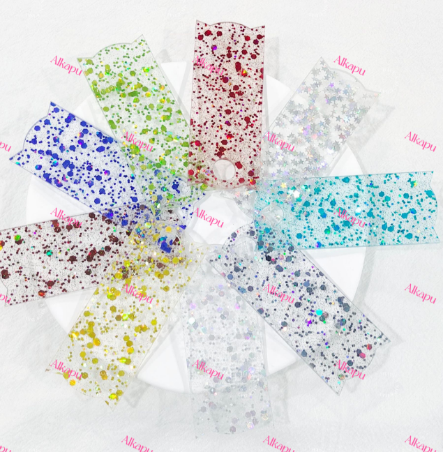 CHINESE WAREHOUSE Smooth Glitter  Acrylic Lid Topper Mix Colors For 40oz Tumbler Ready To Ship