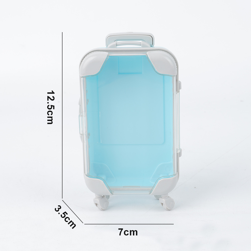 CHINESE WAREHOUSE Wholesale Empty Eye Lash& Tools Box Plastic Mini Luggage Cute Packaging