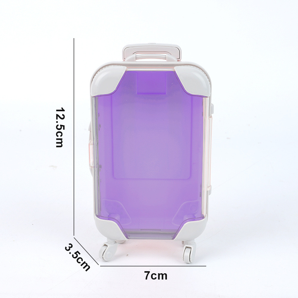 CHINESE WAREHOUSE Wholesale Empty Eye Lash& Tools Box Plastic Mini Luggage Cute Packaging