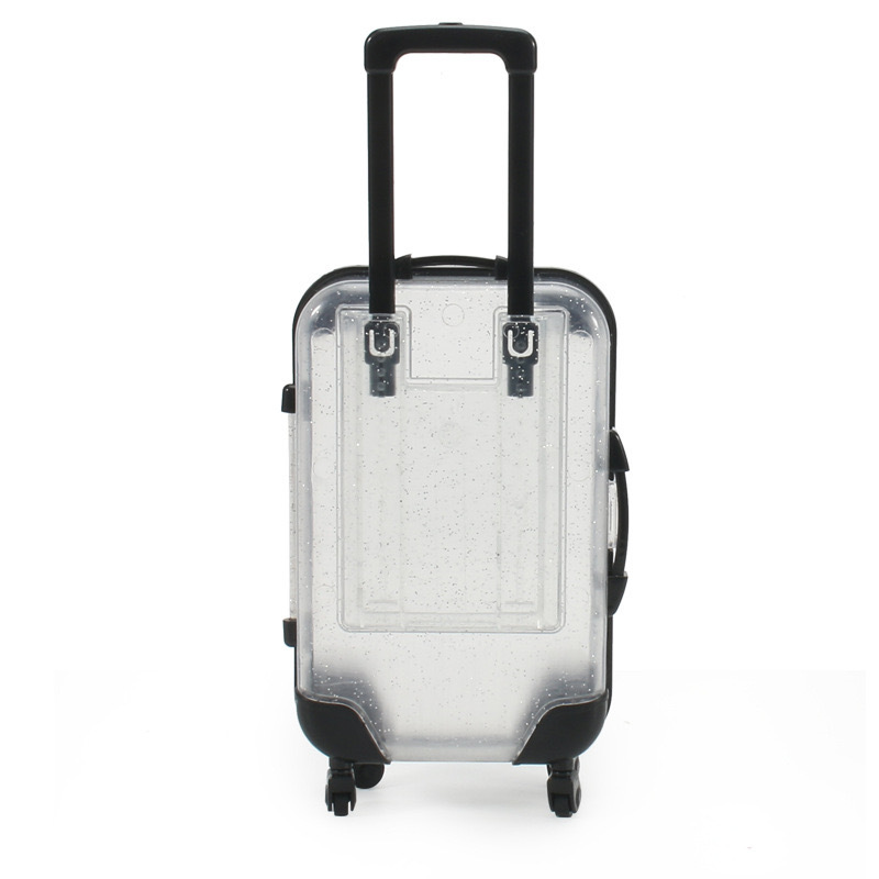 CHINESE WAREHOUSE Wholesale Four-Pair Fake eyelash trolley case luggage case Makeup Eyelash box storage box self defense keychain box