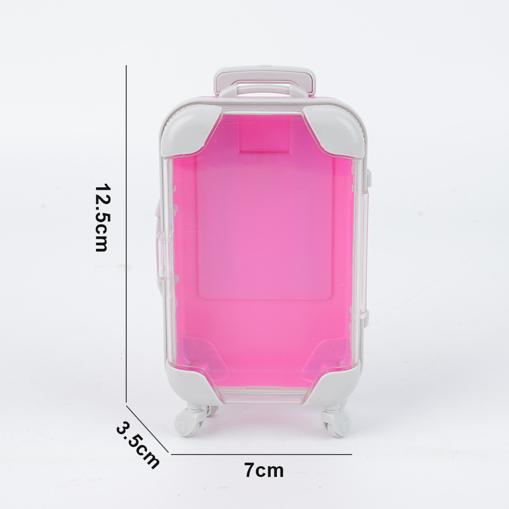 CHINESE WAREHOUSE Wholesale Empty Eye Lash& Tools Box Plastic Mini Luggage Cute Packaging