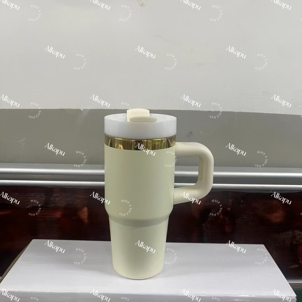 CHINESE WAREHOUSE New Products14oz Powder Coated Travel Tumbler With Electroplating edge
