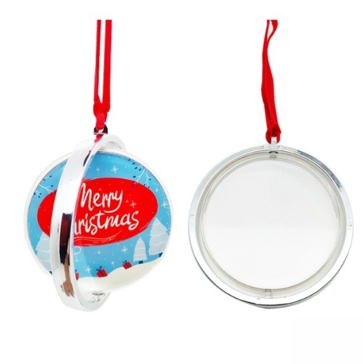 CHINESE WAREHOUSE Sublimation Christmas Revolve Ornament