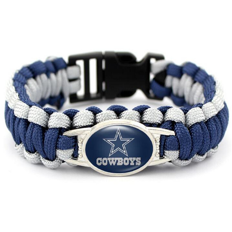 CHINESE WAREHOUSE Fashion Hand-Woven NFL Survival Bracelets 32 Football Team Paracord Bracelets
