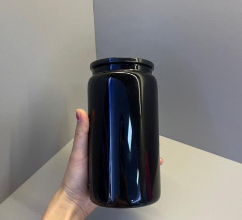 USA RTS 16oz Sublimation Black Glass Cans