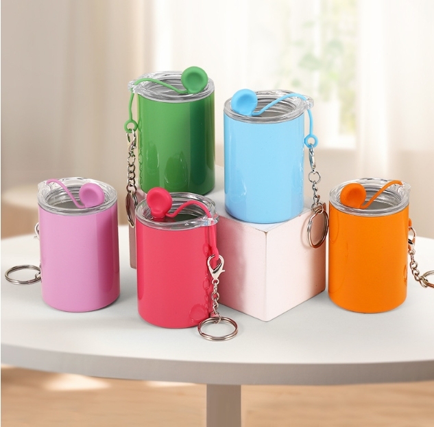 USA RTS 3oz Mini Sublimation Stainless Steel Tumbler With Keychain