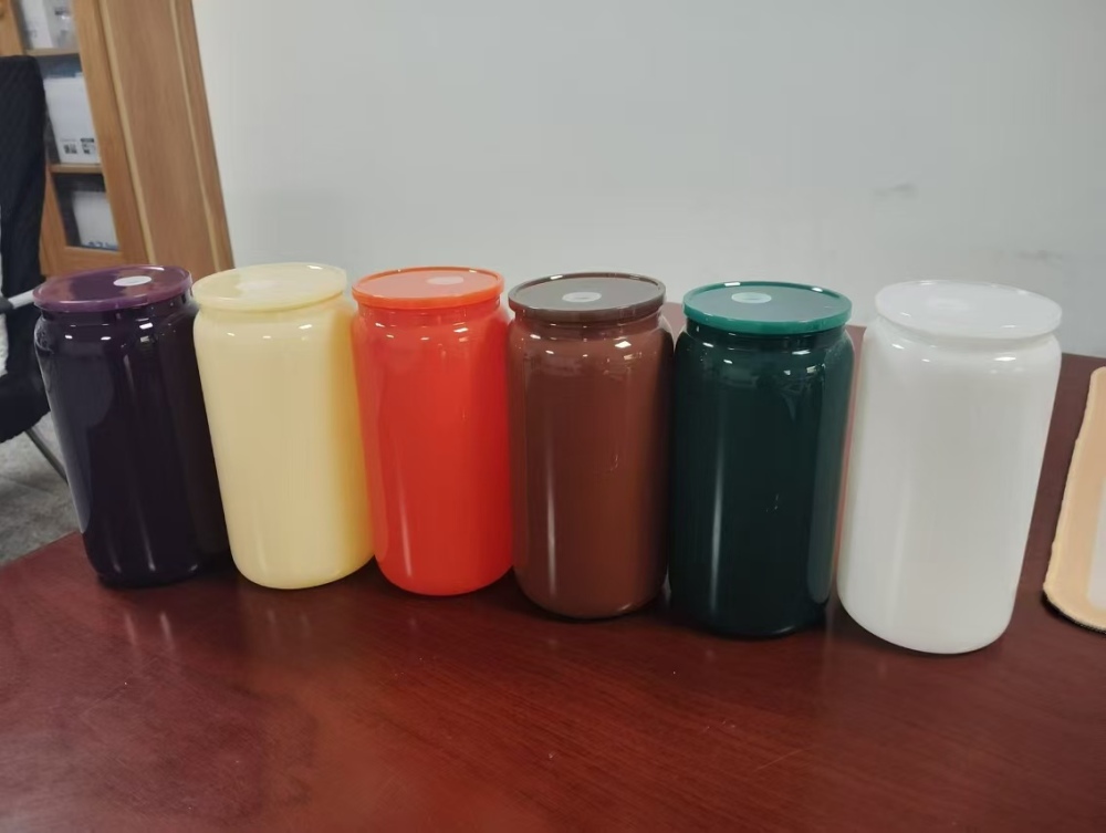CHINESE WAREHOUSE 16oz Holiday Season Colored Sublimation Glass Can