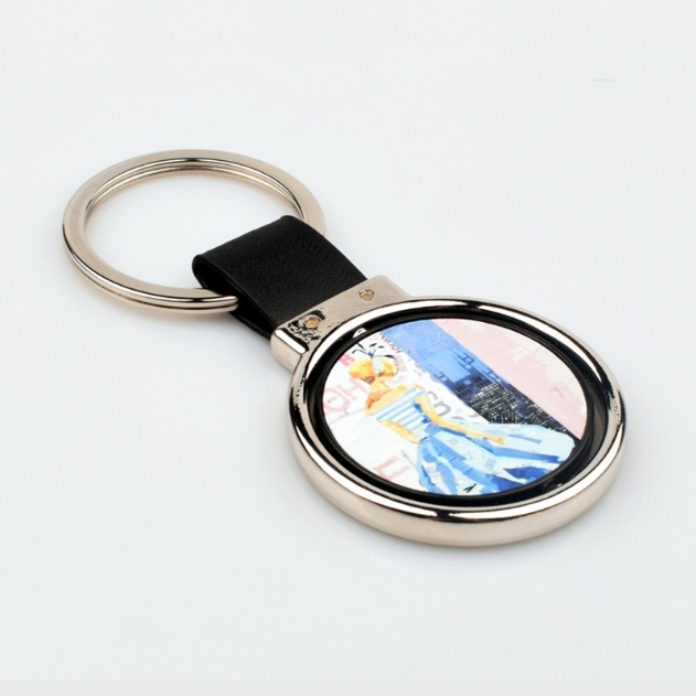 CHINESE WAREHOUSE Sublimation Metal 360° Revolve keychain