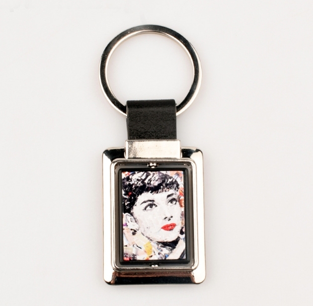 CHINESE WAREHOUSE Sublimation Metal 360° Revolve keychain