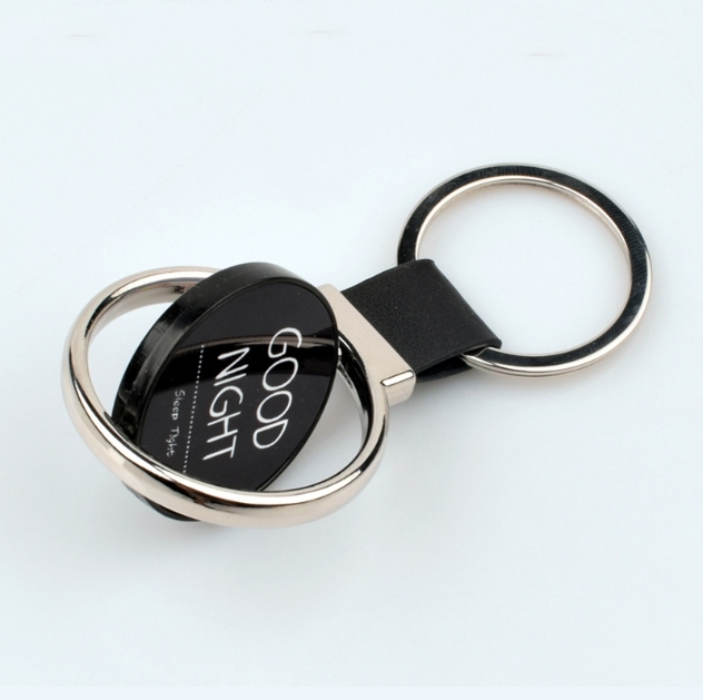 CHINESE WAREHOUSE Sublimation Metal 360° Revolve keychain
