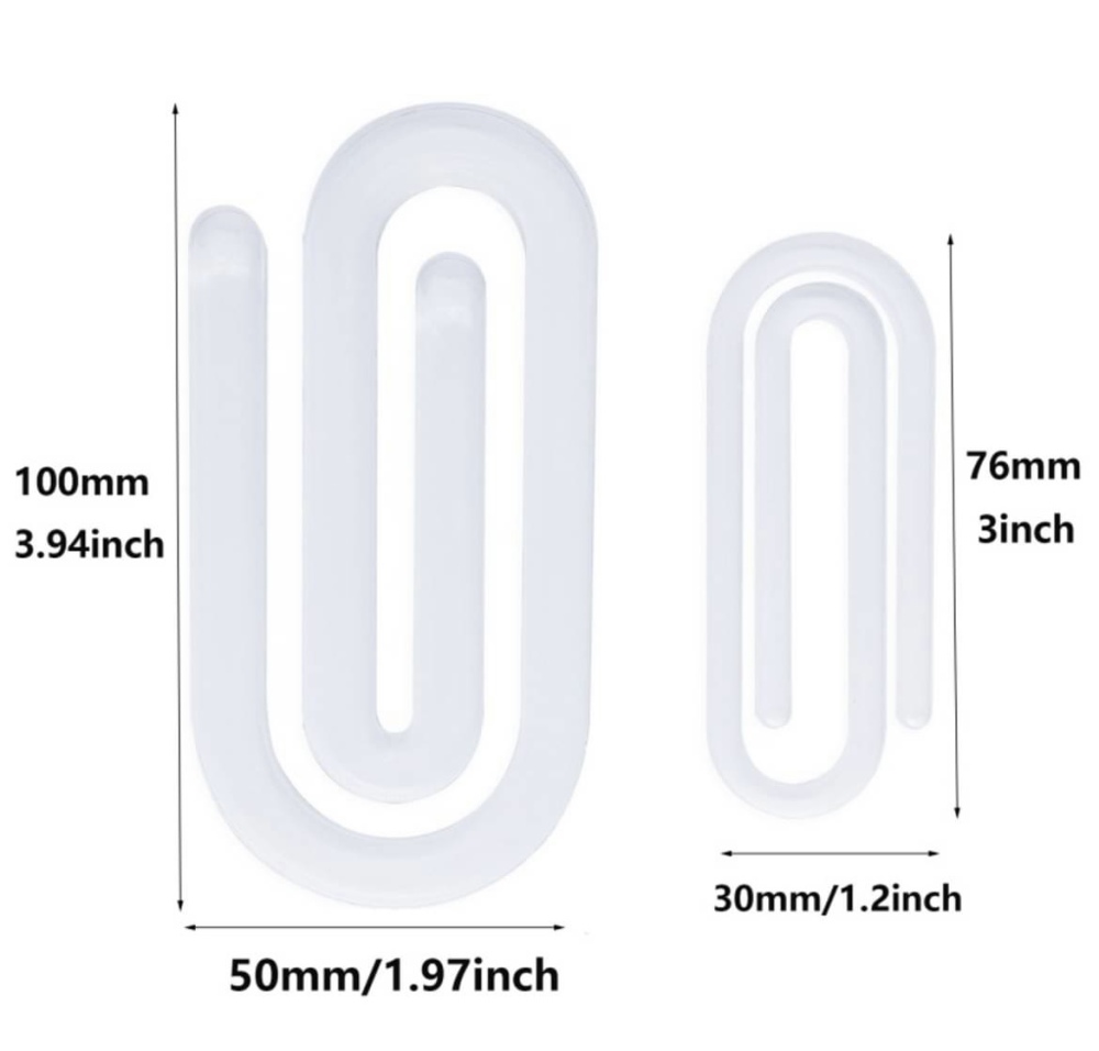 CHINESE WAREHOUSE High Quality Sublimation Blank Acrylic Paper Clip Two Size To Choose From