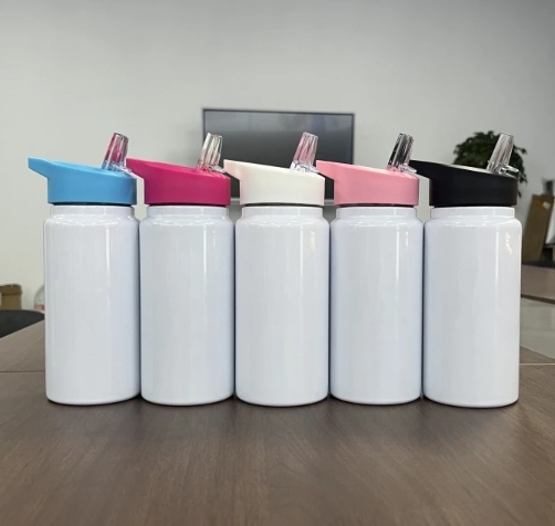CHINESE WAREHOUSE High Quality Sublimation 12oz Kids Water Bottle With Colors Lid