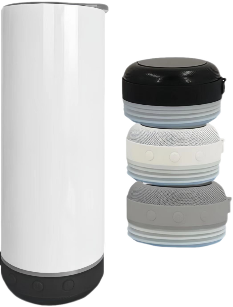 USA RTS 20oz Sublimation Speaker Tumbler With Plastic Straw(mixed and single color package)