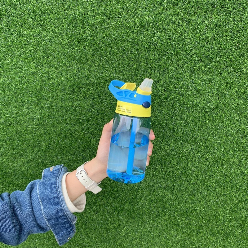 CHINESE WAREHOUSE High Quality Plastic 12oz Kids Water Bottle With Colors Lid