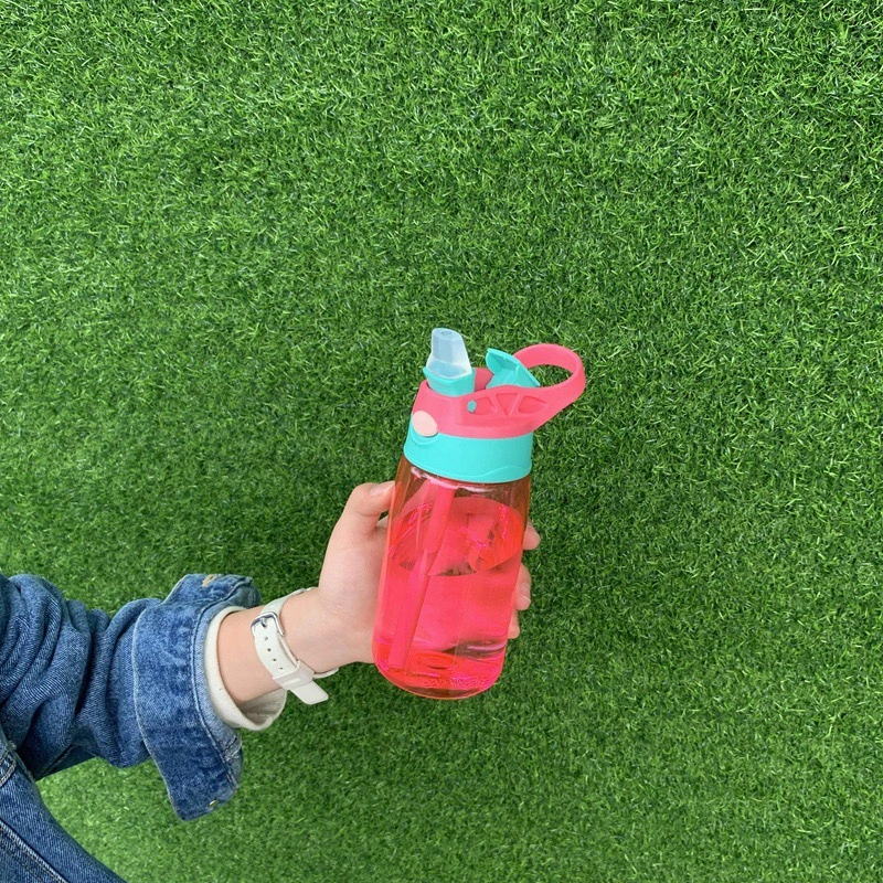 CHINESE WAREHOUSE High Quality Plastic 12oz Kids Water Bottle With Colors Lid