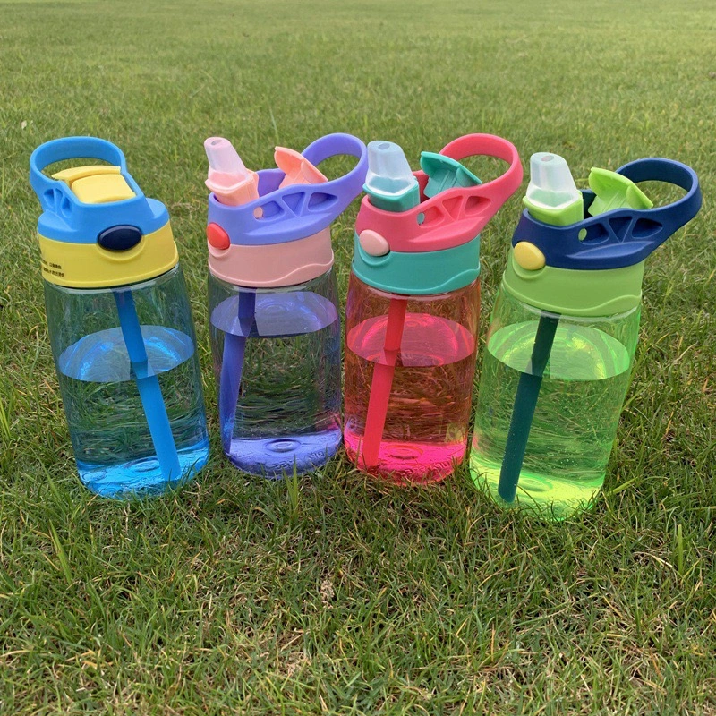 CHINESE WAREHOUSE High Quality Plastic 12oz Kids Water Bottle With Colors Lid