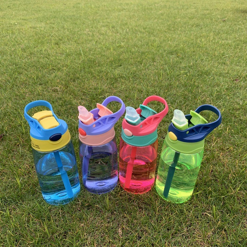 CHINESE WAREHOUSE High Quality Plastic 12oz Kids Water Bottle With Colors Lid