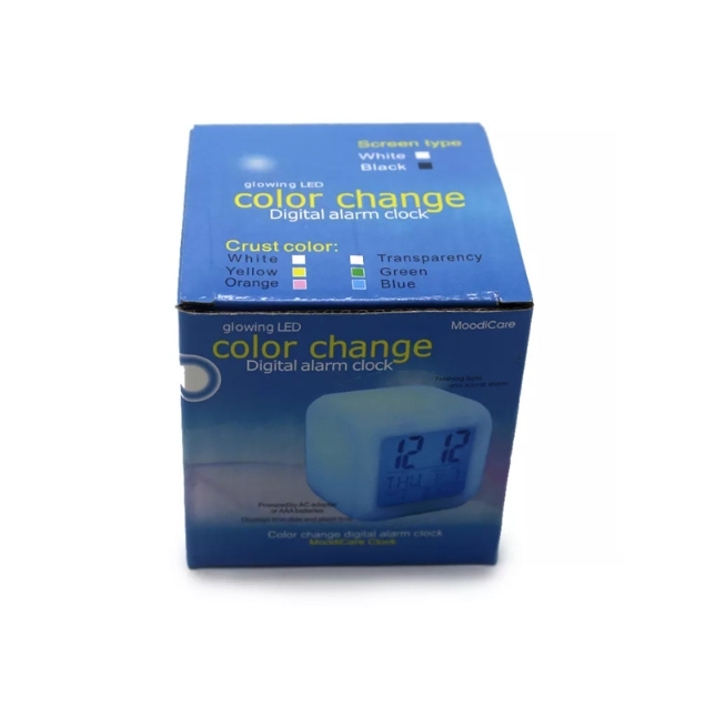 CHINESE WAREHOUSE Sublimation 3 Sided LED Alarm Clock
