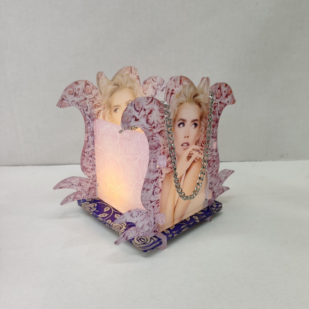 CHINESE WAREHOUSE Graduation Gift Sublimation Acrylic Lamp Pen Holder