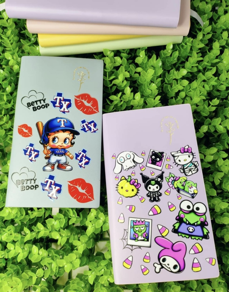 CHINESE WAREHOUSE A5 A6 A7 Size NoteBook Decals 16oz Lid Decals Ready To Ship