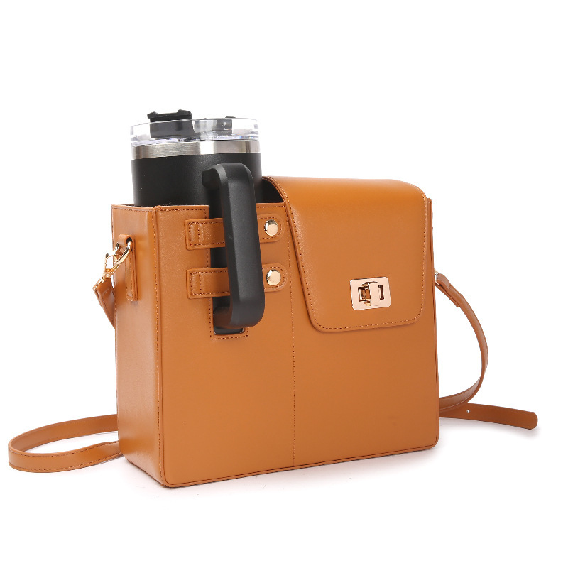 CHINESE WAREHOUSE PU Leather Tumbler Hold Purse