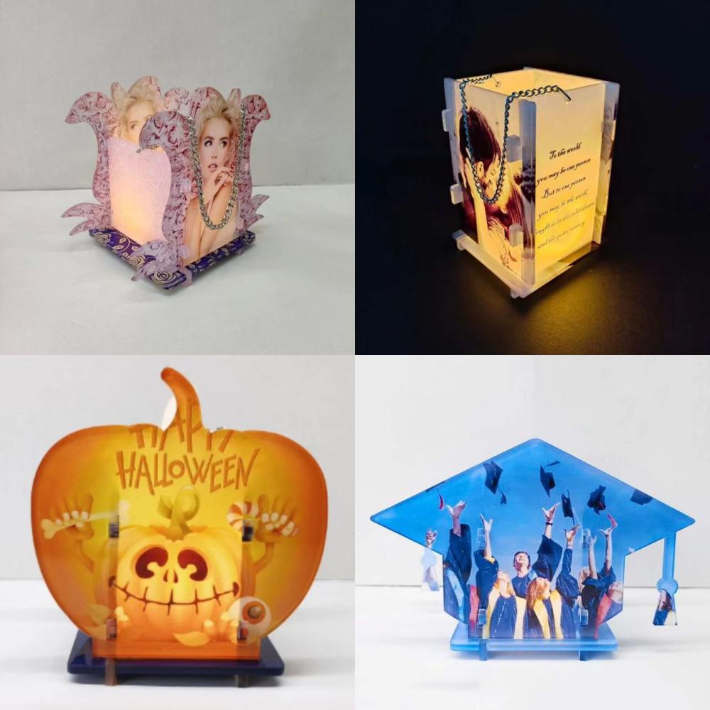 CHINESE WAREHOUSE Graduation Gift Sublimation Acrylic Lamp Pen Holder
