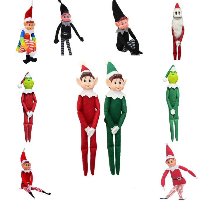 CHINESE WAREHOUSE Mix Styles Elf Dolls For Christmas