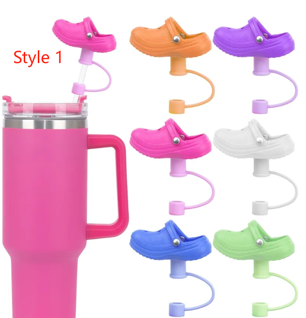CHINESE WAREHOUSE High Quality 3D Straw Toppers Crocodile Shoe Styles
