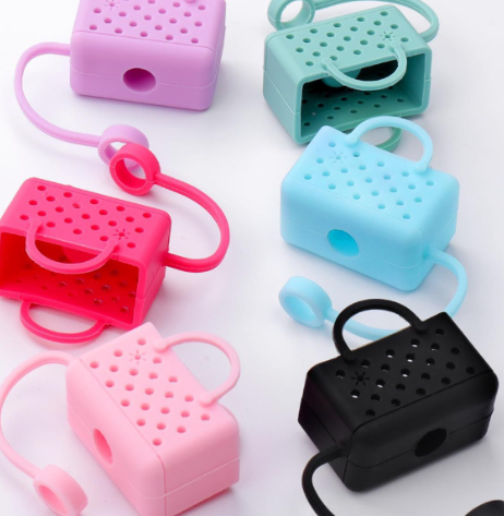 CHINESE WAREHOUSE 3D Straw Toppers Mini Beach Bag Style 10mm