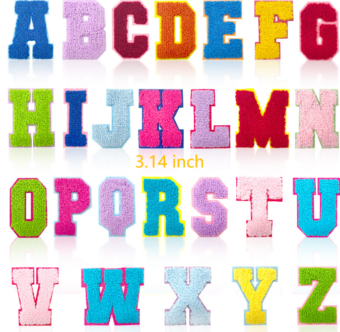 CHINESE WAREHOUSE High Quality Alphabet Patches 1.96inch For Shirts Ready To Ship