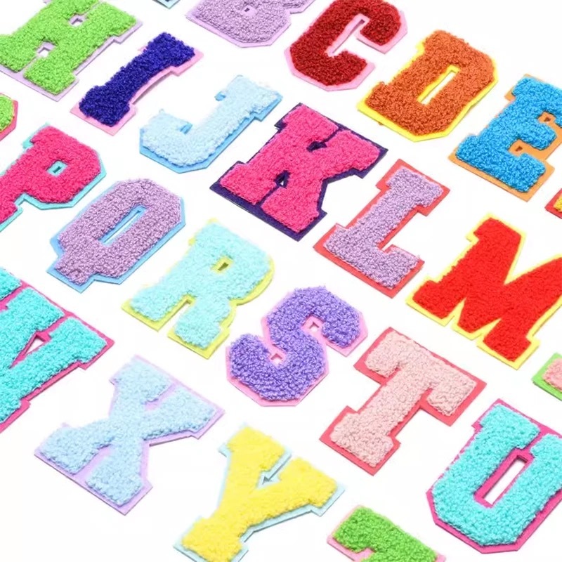 CHINESE WAREHOUSE High Quality Alphabet Patches 1.96inch For Shirts Ready To Ship
