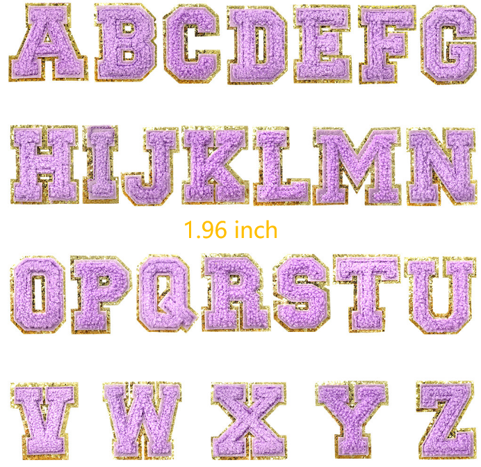 CHINESE WAREHOUSE High Quality Alphabet Patches 1.96inch For Shirts Ready To Ship