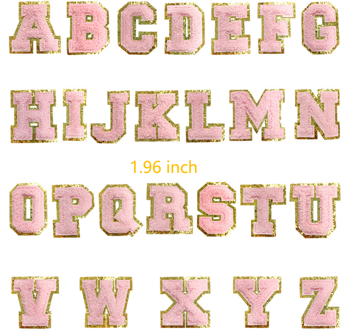 CHINESE WAREHOUSE High Quality Alphabet Patches 1.96inch For Shirts Ready To Ship