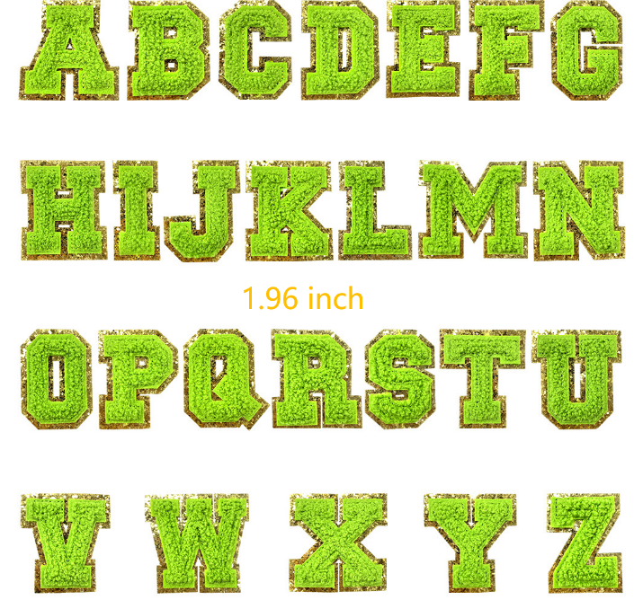 CHINESE WAREHOUSE High Quality Alphabet Patches 1.96inch For Shirts Ready To Ship