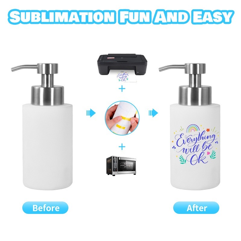 CHINESE WAREHOUSE High Quality 550ml Single Wall Sainless Steel Sublimation Hand Sanitizer Bottle