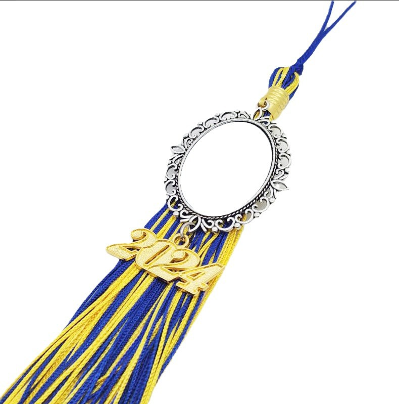 USA RTS Sublimation Blank 2025 Graduation Cap Toppers With Sublimation Mix Color Tassel