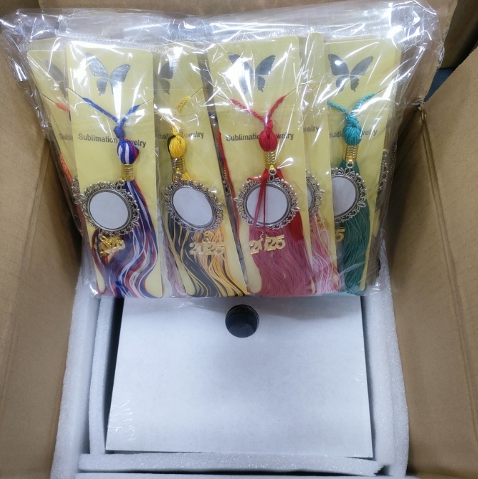USA RTS Sublimation Blank 2025 Graduation Cap Toppers With Sublimation Mix Color Tassel