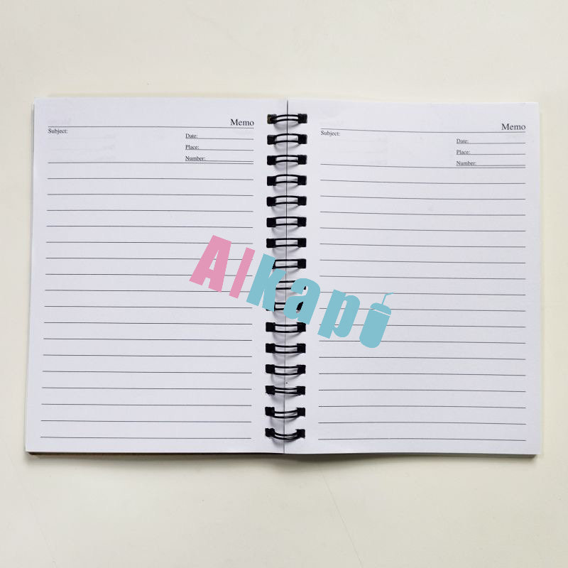 Chinese Warehouse Hot Sale A6 Size Double Side Sublimation Sprial-Bound Notebook With Notes