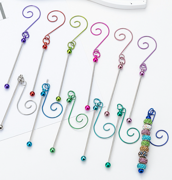 CHINESE WAREHOUSE Christmas Beaded Hook Pendant DIY Beaded Hook