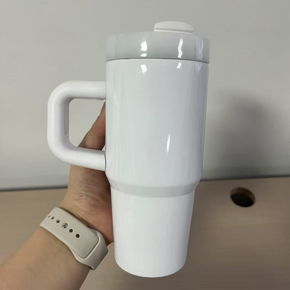CHINESE WAREHOUSE 14oz Sublimation White Travel Tumbler