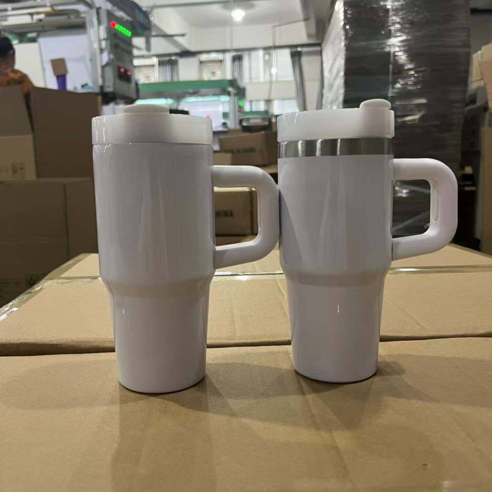 CHINESE WAREHOUSE 14oz Sublimation White Travel Tumbler