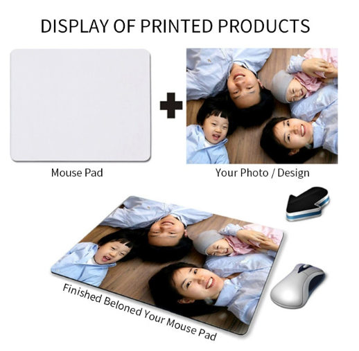 CHINESE WAREHOUSE Sublimation White Blank Neoprene Mouse Pad