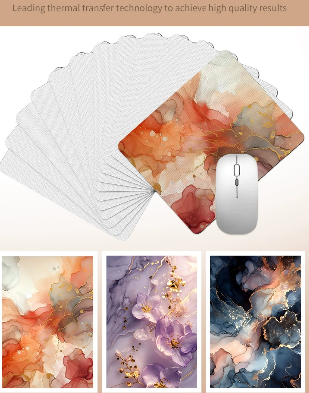 CHINESE WAREHOUSE Sublimation White Blank Neoprene Mouse Pad
