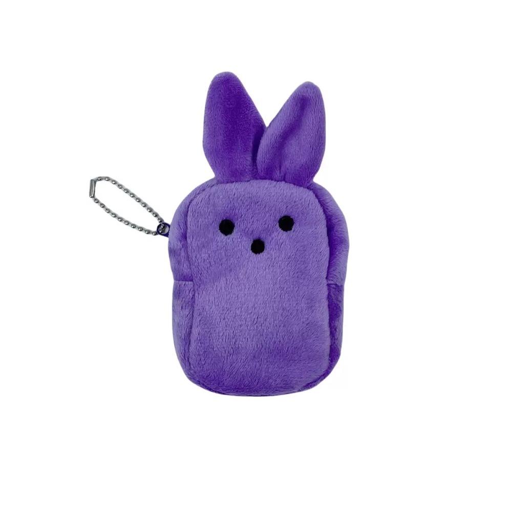 CHINESE WAREHOUSE Hot Sale Easter Day Solid Color Bunny Peeps Coin Purse For Easy Carrying