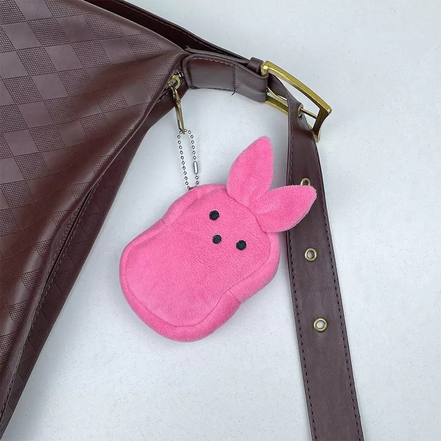 CHINESE WAREHOUSE Hot Sale Easter Day Solid Color Bunny Peeps Coin Purse For Easy Carrying