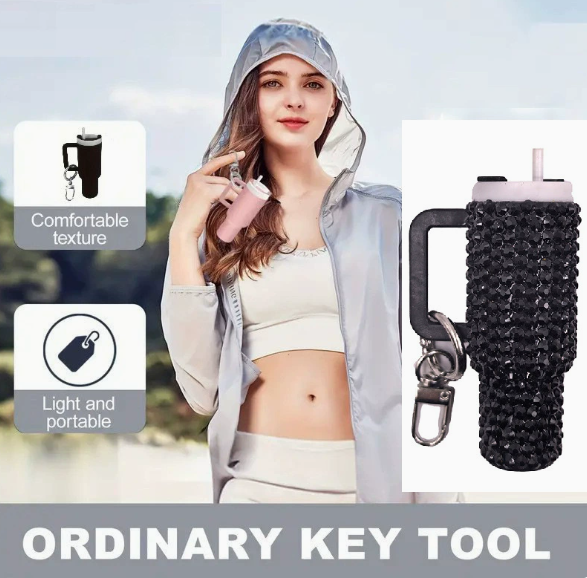 CHINESE WAREHOUSE New Arrivals Mini  Tumbler Keychain Wrap Come With Rhinestones