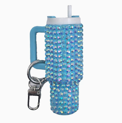 CHINESE WAREHOUSE New Arrivals Mini  Tumbler Keychain Wrap Come With Rhinestones