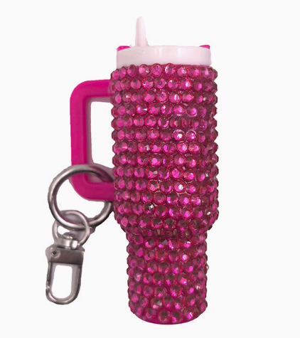 CHINESE WAREHOUSE New Arrivals Mini  Tumbler Keychain Wrap Come With Rhinestones